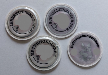 DRK-Emblem reflektierend, Embleme mit Klett, Sonderpreis, reflektierende Embleme, Schnäppchenartikel, DRK-Emblem mit Klett,