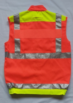 Einsatzweste leuchtrot/neongelb, Rettungsdienstweste, Kennzeichnungsweste, Weste für Hundeführer, Warnweste,