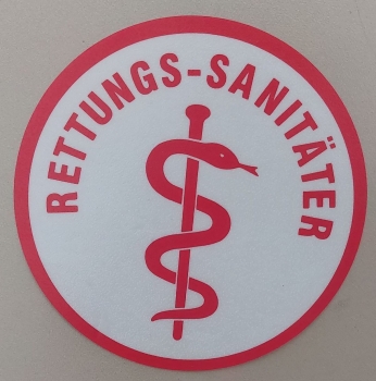 Aufkleber hinter Glas 2-farbig, Schnäppchen, Sonderpreis, RD-Aufkleber, Notfallsanitäter Aufkleber, Aufkleber für den Innenraum,