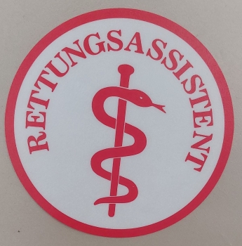 Preview: Aufkleber hinter Glas 2-farbig, Schnäppchen, Sonderpreis, RD-Aufkleber, Notfallsanitäter Aufkleber, Aufkleber für den Innenraum,