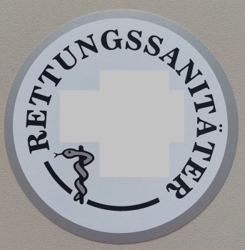 DRK-Aufkleber auf Glas, Aufkleber rund, RK-Aufkleber,