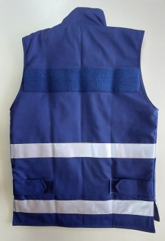 Preview: Weste blau, Sonderpreis, Weste mit Reflexstreifen, Reflektor Weste, wattierte Weste,