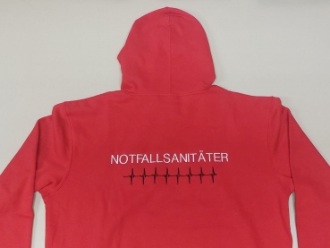 Rücken-Bestickung "Wunschtext + EKG-Linie"