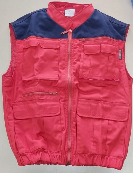 Preview: Einsatzweste rot/blau, Rettungsdienstweste mit gelben oder weißen Streifen, Arbeitsweste, wattierte Weste, Body rot/blau,