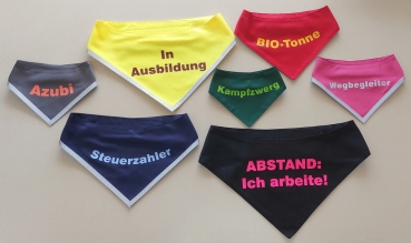 Preview: Hundehalstuch, Halstuch mit Namen, Hundhalstuch bestickt, Hundehalstuch bedruckt,