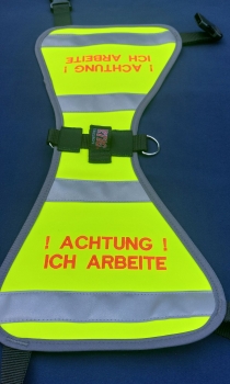 Preview: Hundekenndecke NEONGELB, Decke für Assistenzhunde, Kenndecke, Hundeweste, Rettungshunde, Kennzeichnungsdecke für Hunde, Hundewarnweste,