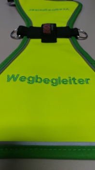 Preview: Hundekenndecke NEONGELB, Decke zum Sonderpreis, Kenndecke, Hundeweste, Kennzeichnungsdecke für Hunde mit Bestickung, Hundewarnweste,