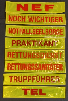 Preview: Rückenschild gelb/rot, Sonderpreisartikel, Rückenschild in gelb mit roter Schrift,