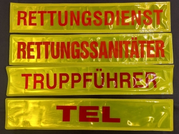 Preview: Rückenschild gelb/rot, Sonderpreisartikel, Rückenschild in gelb mit roter Schrift,