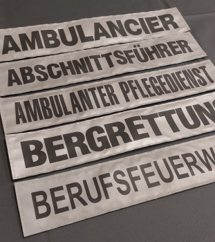 Rückenschild 3M/silber s, Sonderpreisartikel, silberne Schilder mit schwarzer Schrift, Rückenschilder in 42x8 cm,