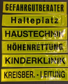 Preview: Rückenschild gelb/schwarz, Sonderpreisartikel, Rückenschilder gelb mit schwarzer Schrift,