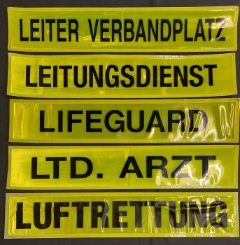Rückenschild gelb/schwarz, Sonderpreisartikel, Rückenschilder gelb mit schwarzer Schrift,