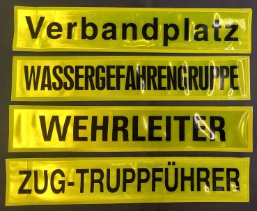 Rückenschild gelb/schwarz, Sonderpreisartikel, Rückenschilder gelb mit schwarzer Schrift,
