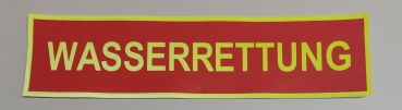 Rückenschild 3M/gelb, WASSERRETTUNG, Sonderpreisartikel, Rückenschild DLRG-Ausführung, Rückenschild 34x8,5 cm,