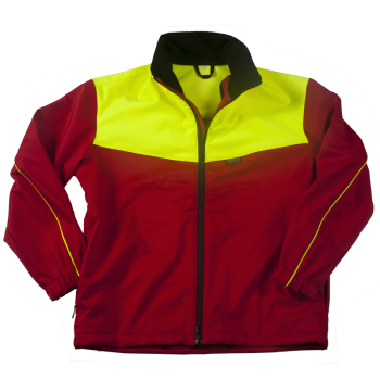 Softshell-Jacke dunkelrot/neongelb, Wetterschutz, Softshelljacke dunkelrot/gelb,