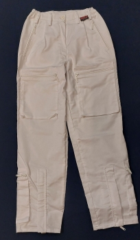 Preview: Stretch-Fly weiss Art. 8164, weiße Hose mit praktischen Taschen, Reißverschlusstaschen an den Oberschenkeln,