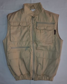 Weste beige, wattierte Weste, Bodywärmer, Sonderpreis, Arbeitsweste, Weste, Outdoor-Weste, beige Weste, Body,