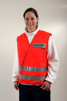 Preview: Warnweste leuchtrot Art. 9200, Überwurfweste leuchtrot, Kennzeichnungsweste,