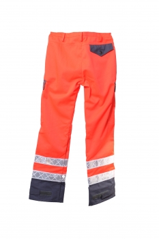 Preview: Jeanshose leuchtrot/grau, DRK-Hose, Rettungsdienst-Hose, Hose zum Sonderpreis,