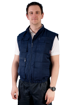 Einsatzweste blau, Arbeitsweste, Rettungsdienstweste, blaue Weste, Body, wattierte Weste,