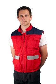 Einsatzweste dunkelrot/blau (wattiert) Art. 9513/K