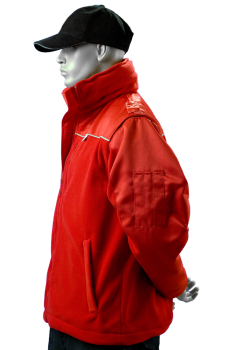 Preview: Fleece-Windsafe dunkelrot Art. 9810/MÖD, Fleece-Jacke mit Windschutz, Fleece mit Klimamembrane, Outdoor-Jacke, ÖRK-Jacke,