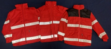 Preview: Einsatz-Blouson dunkelrot/blau, dunkelrote Jacke mit Reflexstreifen, Jacke dunkelrot mit verschiedenen Reflexstreifen möglich,
