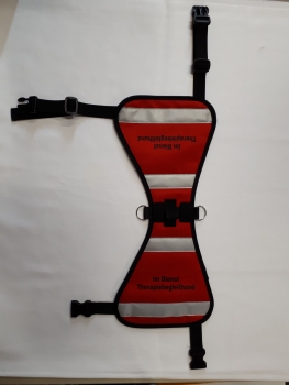 Preview: 2-ZEILIGE FLEX-AUFSCHRIFT für Kenndecken, NUR TEXT, 2-zeilige Bedruckung, individuelle Beschriftung für Hundewesten, 2-zeiliger Sondertext,