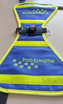 2-ZEILIGE BESTICKUNG für Kenndecken, NUR AUFSCHRIFT, individuelle Beschriftung für Hundewesten, 2-zeiliger Sondertext,