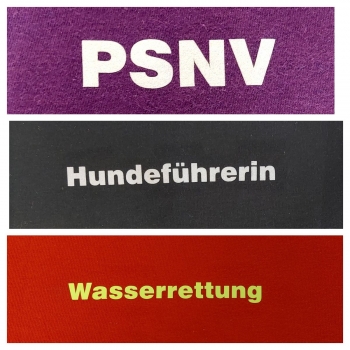 Brust-Flex-Aufschrift "Sondertext 1-zeilig"