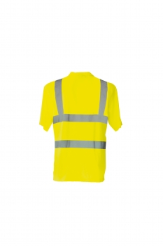Preview: Hi-Vis T-Shirt Cordoba, oranges T-Shirt, T-Shirt mit Reflexsstreifen, neongelbes Shirt,