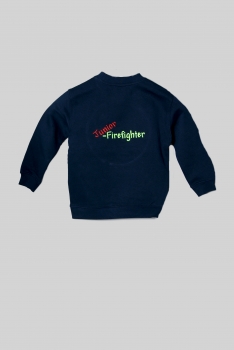 Preview: Kinder-Sweatshirt blau, Fire-Fighter, Feuerwehr Nachwuchs, Jugendfeuerwehr, Sweatshirt für Kids, Kinderfeuerwehr,