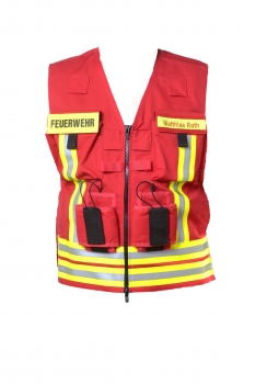 Kennzeichnungsweste, Funktionsweste mit Taschen, Warnweste, Kennzeichnungsweste für Feuerwehr und Rettungsdienst,