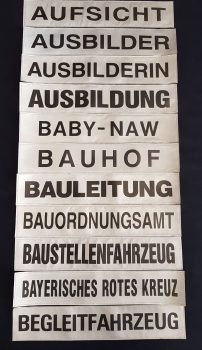 Preview: Rückenschild 3M/silber 1 + A-E