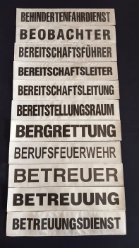 Preview: Rückenschild 3M/silber 1 + A-E