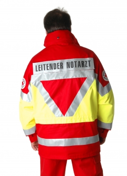 Preview: Einsatzanorak Mischgewebe neongelb/dunkelrot, Jacke für den Rettungsdienst,