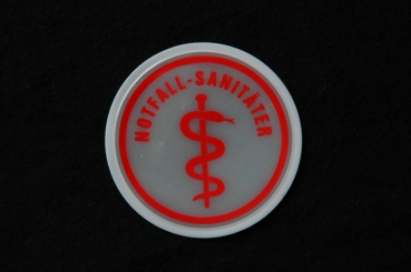 Preview: Embleme reflektierend weiß/rot, Sonderpreisartikel, Embleme auf Klett, reflektierende Abzeichen,