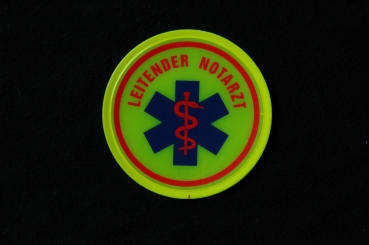 Preview: Emblem reflektierend gelb, reflektierendes Emblem, Emblem auf Klett zum Sonderpreis,