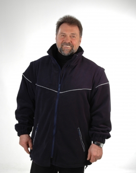 Fleece-Windsafe dunkelblau, BRK-Fleece, Windbreaker, DRK-Fleece, winddichte Fleecejacke, Fahrdienst, Outdoor-Jacke,