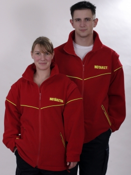 Fleece-Windsafe dunkelrot, DRK-Fleece, winddichte Fleecejacke, Fahrdienst, Outdoor-Jacke, BRK-Fleece, Windbreaker,