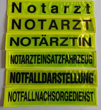 Preview: Rückenschild gelb/schwarz L-Z