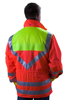 Preview: Einsatzanorak "DRESDEN" leuchtrot/gelb Art. 9292/Dresden