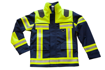 Preview: Fire-Kids-Jacke blau/gelb Art. 9475/KG, Jacke mit GSG-Streifen, Feuerwehrnachwuchs, Feuerwehrjacke für Kids, Jugendfeuerwehr,