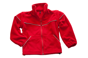Preview: Kinder-Fleecejacke dunkelrot Art. 9838/S, Angebotsartikel, dunkelrote Fleecejacke,