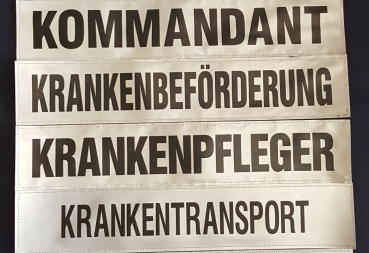 Rückenschild 3M/silber F-L