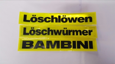 Preview: Rückenschilder gelb 30x5cm, Schilder in gelb/schwarz oder gelb/rot,
