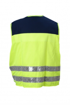 Preview: Seelsorger-Überwurfweste neongelb/blau Art. 9701, Seelsorger-Weste, Weste für Notfallseelsorge und Krisenintervention,