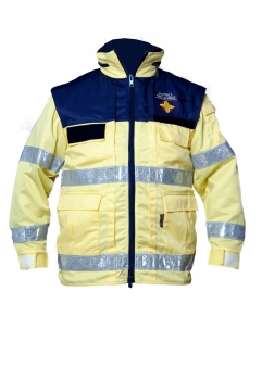 Seelsorger-Blouson schwefelgelb/blau Art. 9185, NFS-Jacken, schwefelgelbe Jacken,