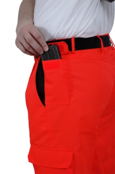 Preview: Einsatzhose leuchtrot/schwarz Art. 9202/RK/SW, AKTIONSARTIKEL, Hose leuchtrot/schwarz mit Reflexstreifen