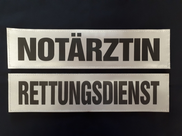 Rückenschild 3M/silber 33x8 cm